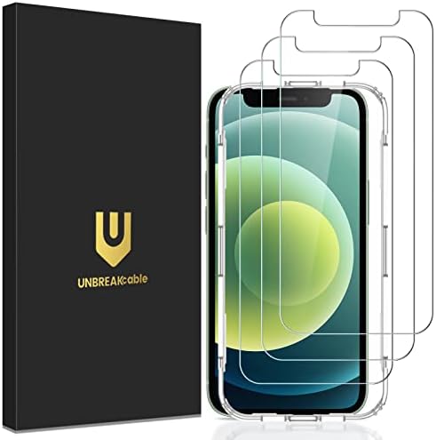 UNBREAKcable 3-Pack képernyővédő fólia iPhone 12 Mini, Dupla Törhetetlen Edzett Üveg [Egyszerű Telepítés]