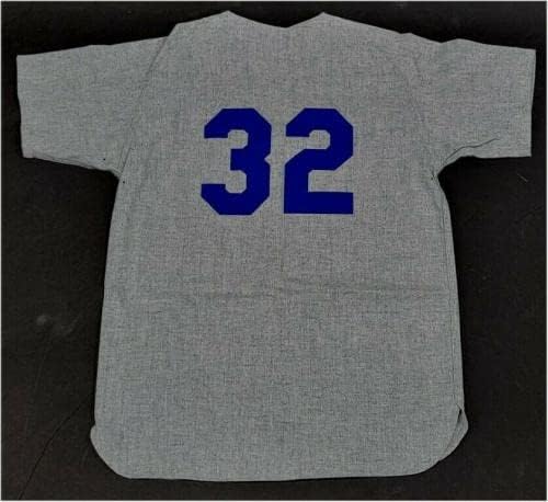 Sandy Koufax Aláírt Autogramot Mitchell & Ness Jersey Dodgers 1963 El Szürke MLB - Dedikált MLB Mezek