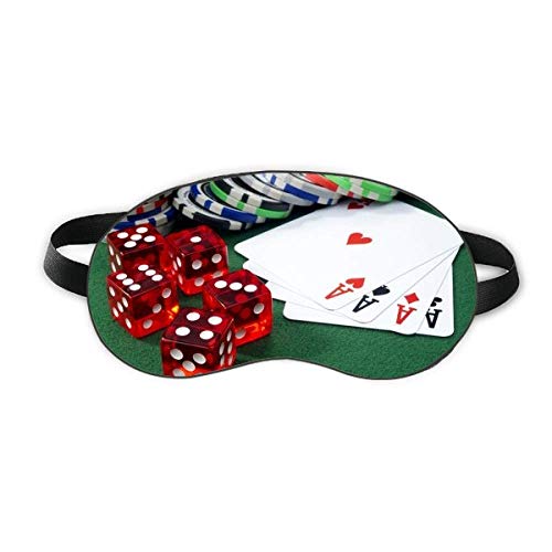 Chip Dice Póker Szerencsejáték Fotó Aludni Szem Pajzs Puha Este Kendőt Árnyékba Borító