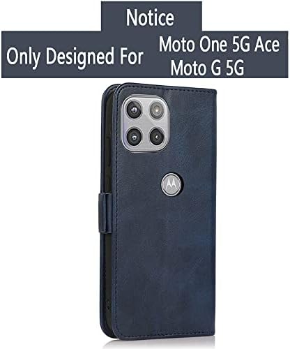 CAVEKEAP Moto Egy 5G Ace Tárca Esetben a Kártya Birtokosa Folio Flip Mágneses Bezárása Telefon esetében