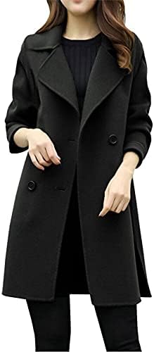 A nők Dupla Soros Borsó Kabátok Hosszú Ál Gyapjú Kabátot Klasszikus Hajtóka Hosszú Dzseki, Női