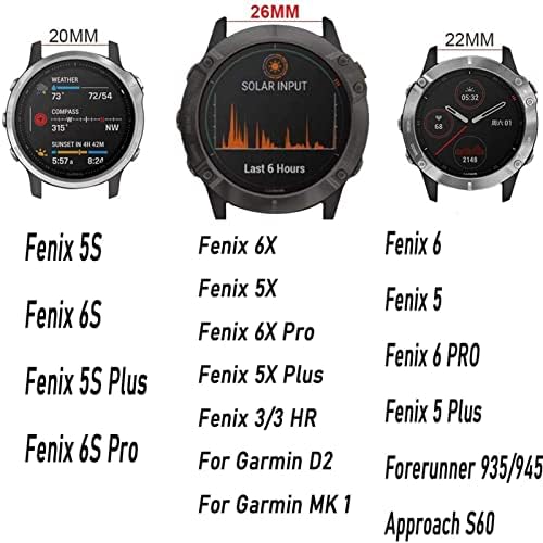 MGTCAR 26 22 20 MM Watchband Szíj, A Garmin Fenix 7 7 7 S Nézni gyorskioldó Szilikon Easyfit Csukló Heveder