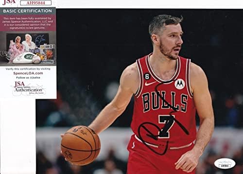 GORAN DRAGIC aláírt (CHICAGO BULLS) kosárlabda 8X10 fotó SZÖVETSÉG COA AH95844 - Dedikált NBA-Fotók