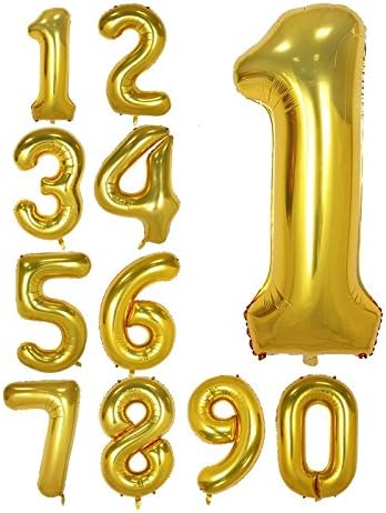 40 Hüvelyk Arany Fólia Lufi Száma 0, a Szám Lufi a Születésnapi Évfordulóján (Arany 0)