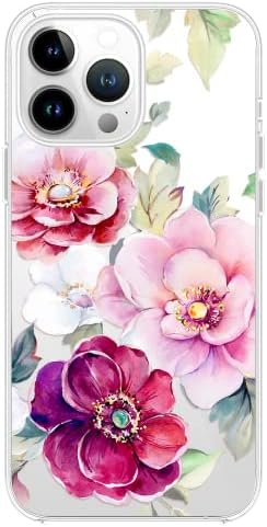 Blingy iPhone 14 Pro Max Esetben, Nők, Lányok, Aranyos Virág Mintás, Virágos Stílus Rózsa Design, Átlátszó