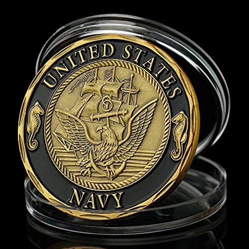 Amerikai Haditengerészet Érme Szuvenír Gyűjthető Ajándék Bevonatú Katonai Érme, Emlékérme